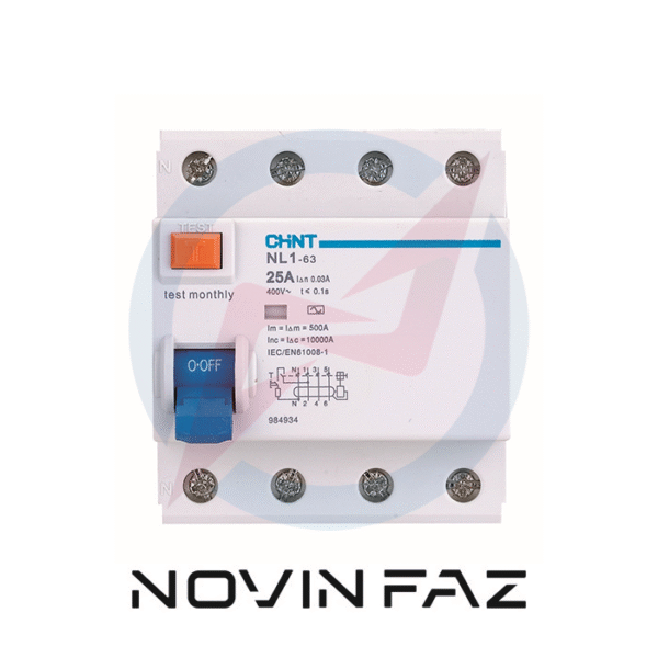محافظ جان RCCB 4P-C63A CHiNT