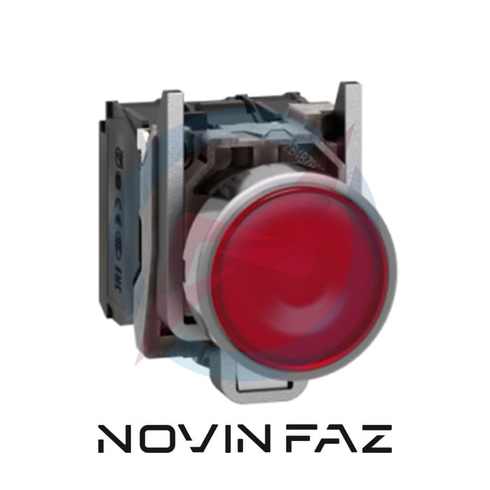 پوش باتن اشنایدر فلزی قرمز بدون LED داخلی