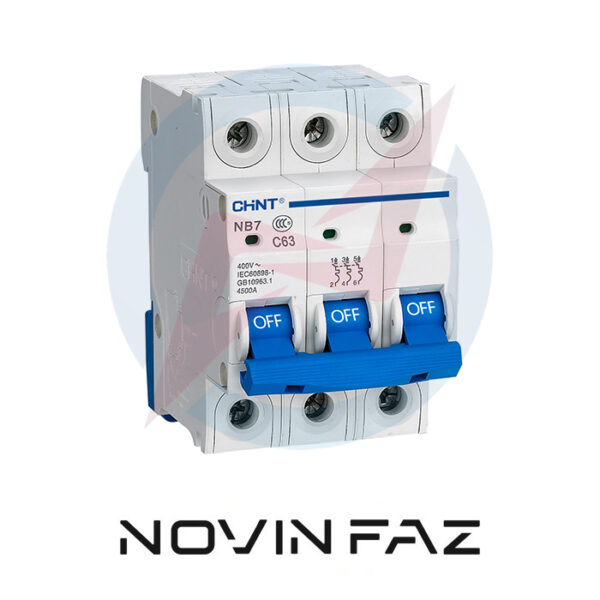 مینیاتوری سه پل C-63A-4.5kA CHiNT