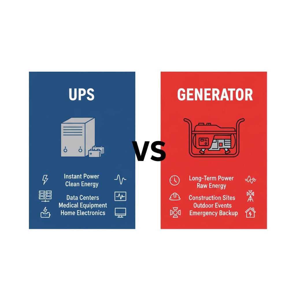کاربرد UPS و ژنراتور در محیطهای مختلف