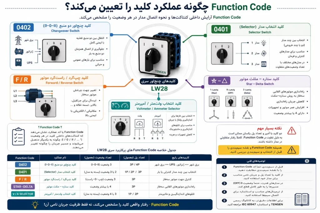 فانکشن کد کلید چنج اور