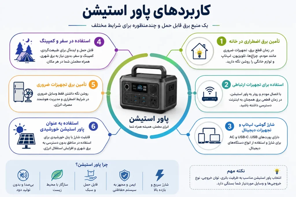 کاربردهای پاور استیشن